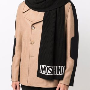 MOSCHINO SCIARPA LOGO NERA